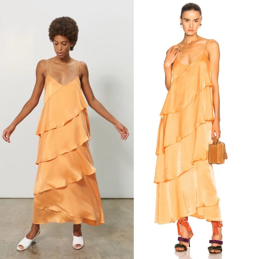 NWT Mara Hoffman‎ Sabine Dress Nectarine Orange XS